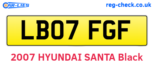 LB07FGF are the vehicle registration plates.