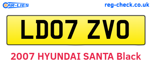 LD07ZVO are the vehicle registration plates.