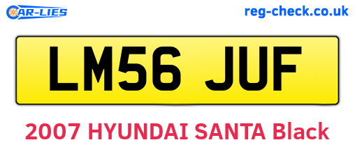 LM56JUF are the vehicle registration plates.