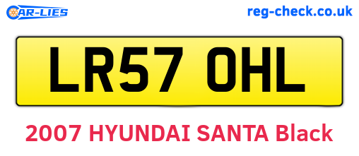 LR57OHL are the vehicle registration plates.