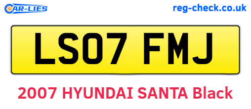 LS07FMJ are the vehicle registration plates.