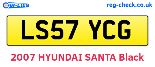 LS57YCG are the vehicle registration plates.