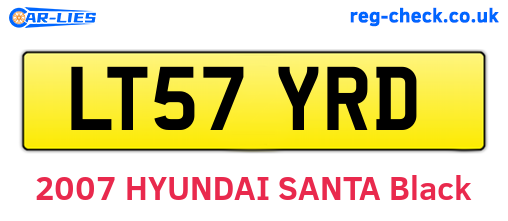 LT57YRD are the vehicle registration plates.