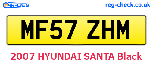 MF57ZHM are the vehicle registration plates.