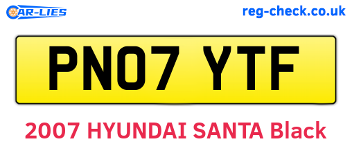 PN07YTF are the vehicle registration plates.