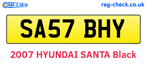 SA57BHY are the vehicle registration plates.