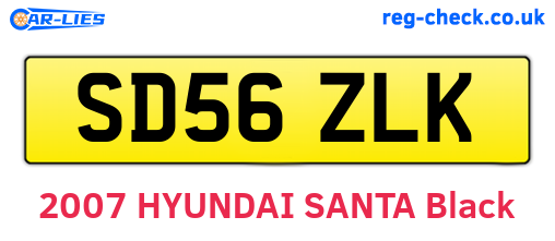 SD56ZLK are the vehicle registration plates.