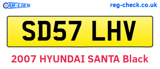 SD57LHV are the vehicle registration plates.