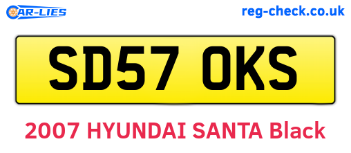 SD57OKS are the vehicle registration plates.