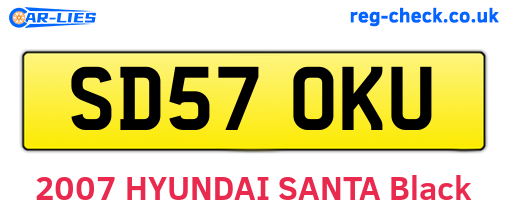 SD57OKU are the vehicle registration plates.