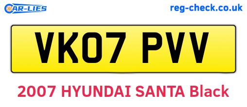 VK07PVV are the vehicle registration plates.