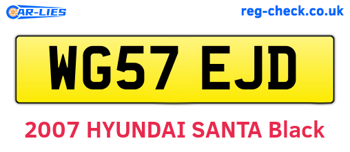 WG57EJD are the vehicle registration plates.