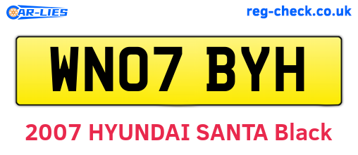 WN07BYH are the vehicle registration plates.