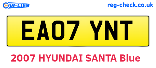 EA07YNT are the vehicle registration plates.