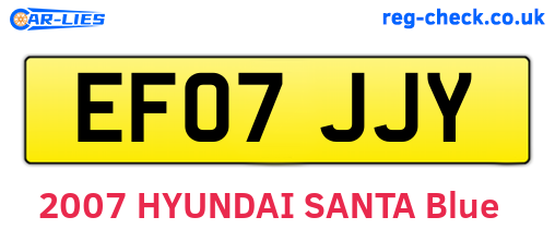 EF07JJY are the vehicle registration plates.