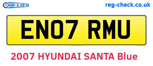 EN07RMU are the vehicle registration plates.