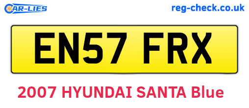 EN57FRX are the vehicle registration plates.