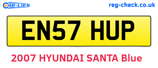 EN57HUP are the vehicle registration plates.