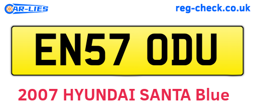 EN57ODU are the vehicle registration plates.
