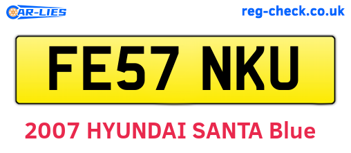FE57NKU are the vehicle registration plates.