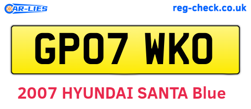 GP07WKO are the vehicle registration plates.
