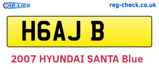 H6AJB are the vehicle registration plates.