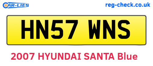 HN57WNS are the vehicle registration plates.