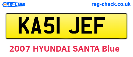 KA51JEF are the vehicle registration plates.