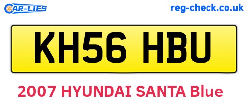 KH56HBU are the vehicle registration plates.