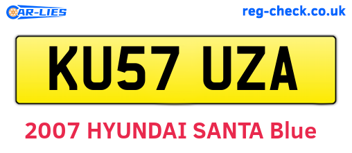 KU57UZA are the vehicle registration plates.
