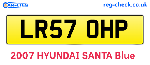 LR57OHP are the vehicle registration plates.