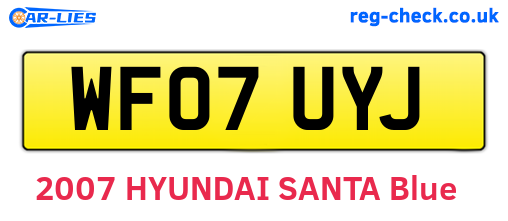 WF07UYJ are the vehicle registration plates.