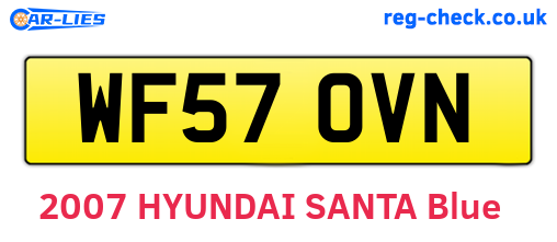 WF57OVN are the vehicle registration plates.