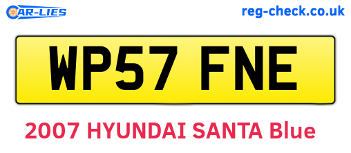 WP57FNE are the vehicle registration plates.