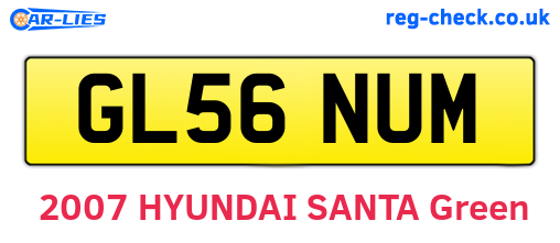 GL56NUM are the vehicle registration plates.