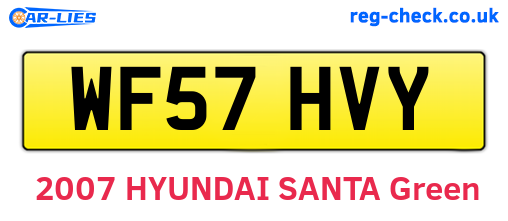 WF57HVY are the vehicle registration plates.