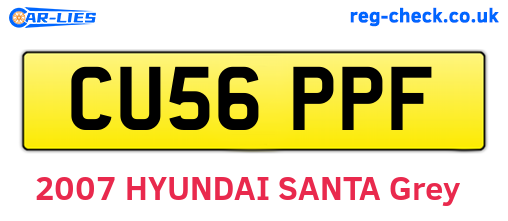 CU56PPF are the vehicle registration plates.