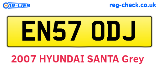 EN57ODJ are the vehicle registration plates.