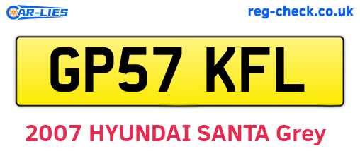 GP57KFL are the vehicle registration plates.