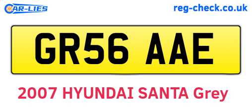 GR56AAE are the vehicle registration plates.