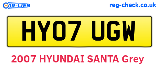 HY07UGW are the vehicle registration plates.