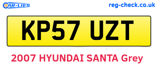 KP57UZT are the vehicle registration plates.