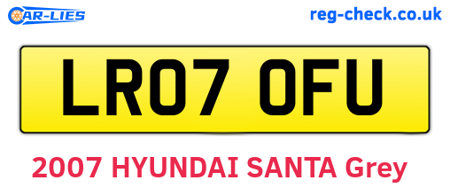 LR07OFU are the vehicle registration plates.