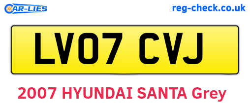 LV07CVJ are the vehicle registration plates.