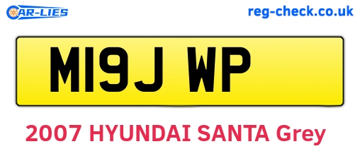 M19JWP are the vehicle registration plates.