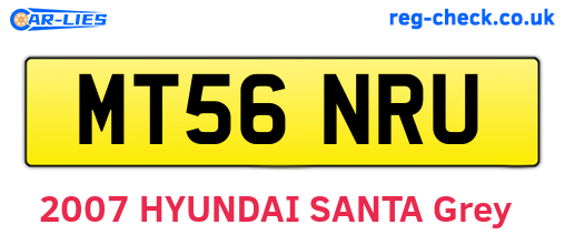 MT56NRU are the vehicle registration plates.