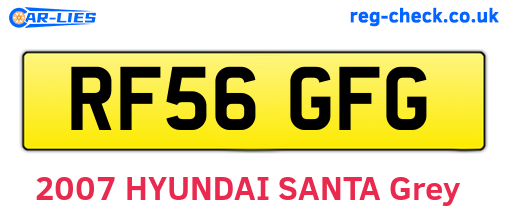 RF56GFG are the vehicle registration plates.