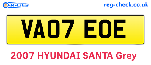 VA07EOE are the vehicle registration plates.