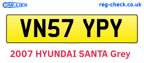 VN57YPY are the vehicle registration plates.