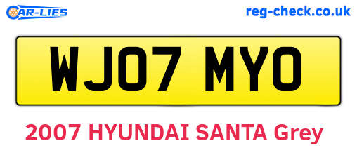 WJ07MYO are the vehicle registration plates.